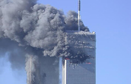 Twin Towers Burning